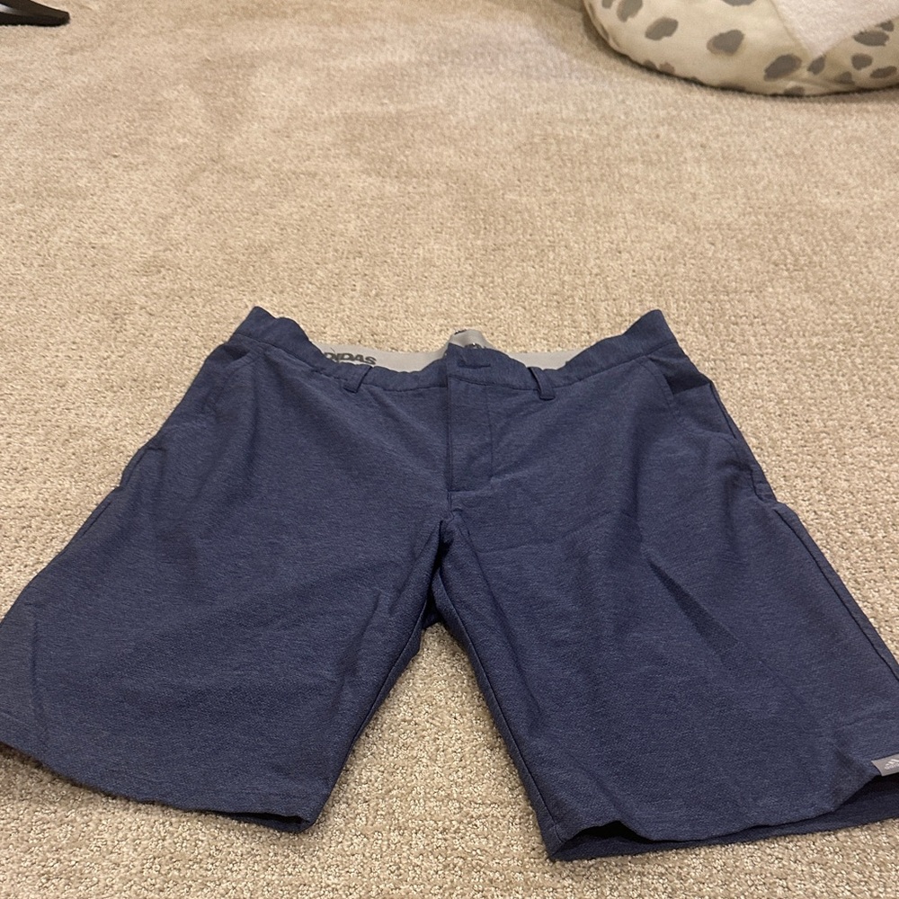 adidas Men's Navy Flat Front Shorts